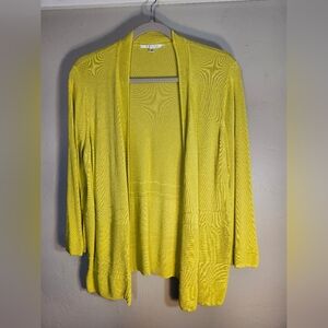 Cyrus Lemon Open-Front Cardigan Sz L